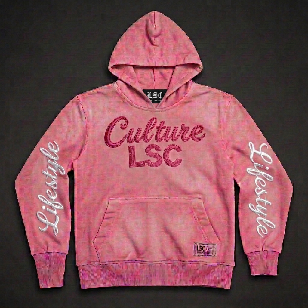 Vintage Wash Zip Hoodie / Pink