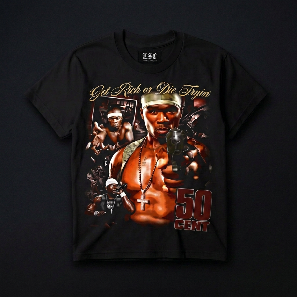 50 Cent Get Rich or Die Tryin Graphic Tee / Black