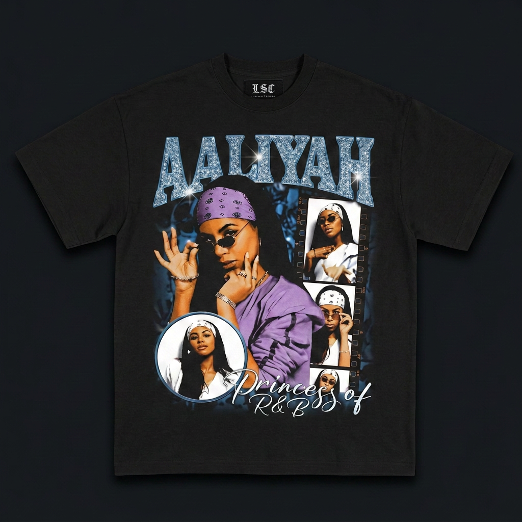 Aaliyah Rock Graphic Tee / Black