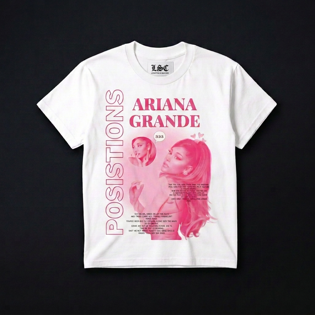 Ariana Grande Positions Graphic Tee / White