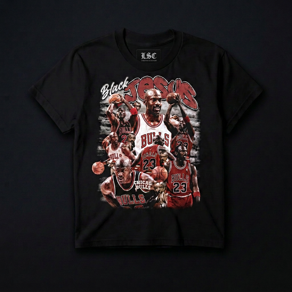 Black Jesus Bulls Graphic Tee / Black