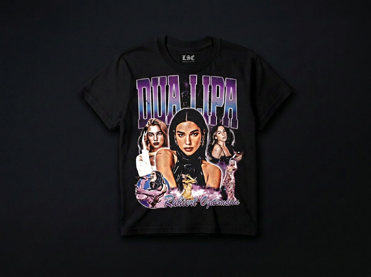 Dua Lipa Graphic Tee / Black