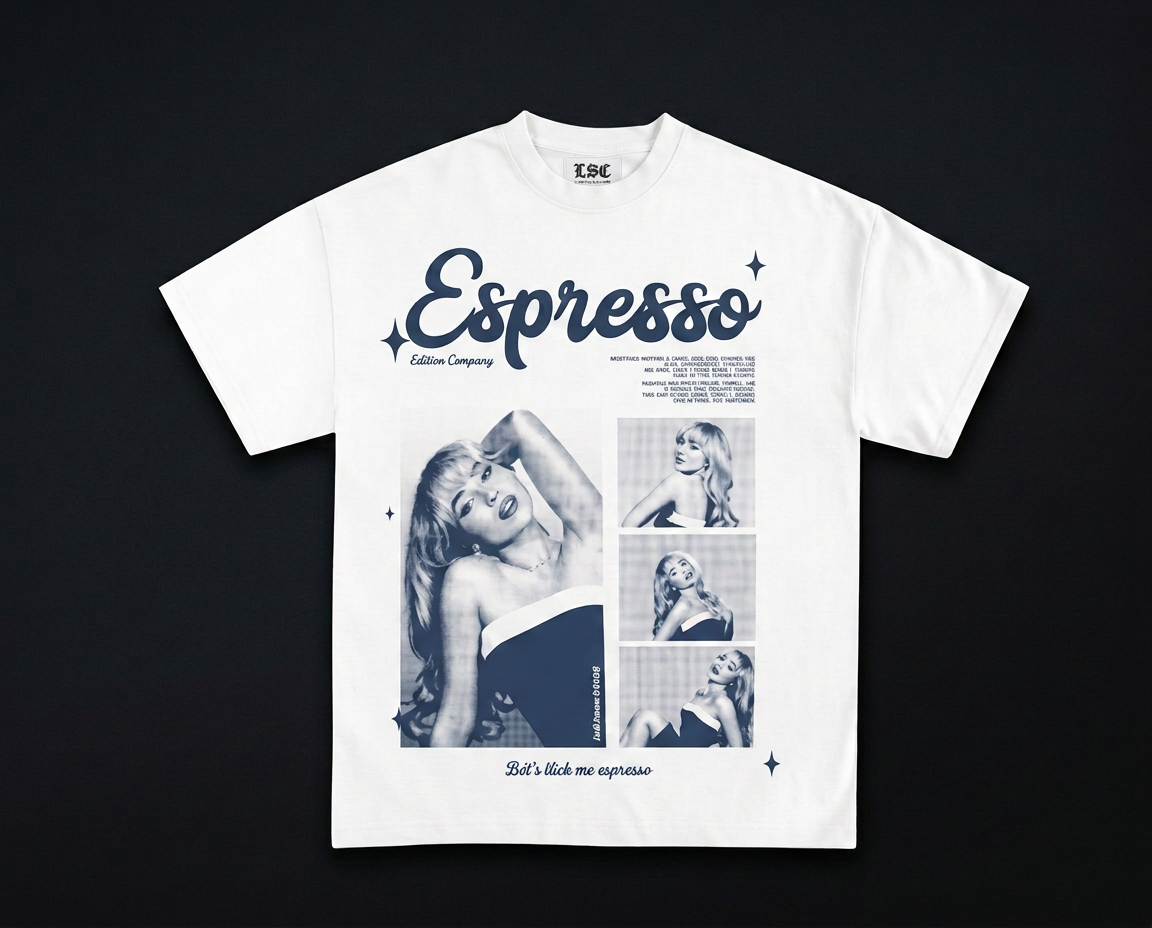 Espresso Graphic Tee / White