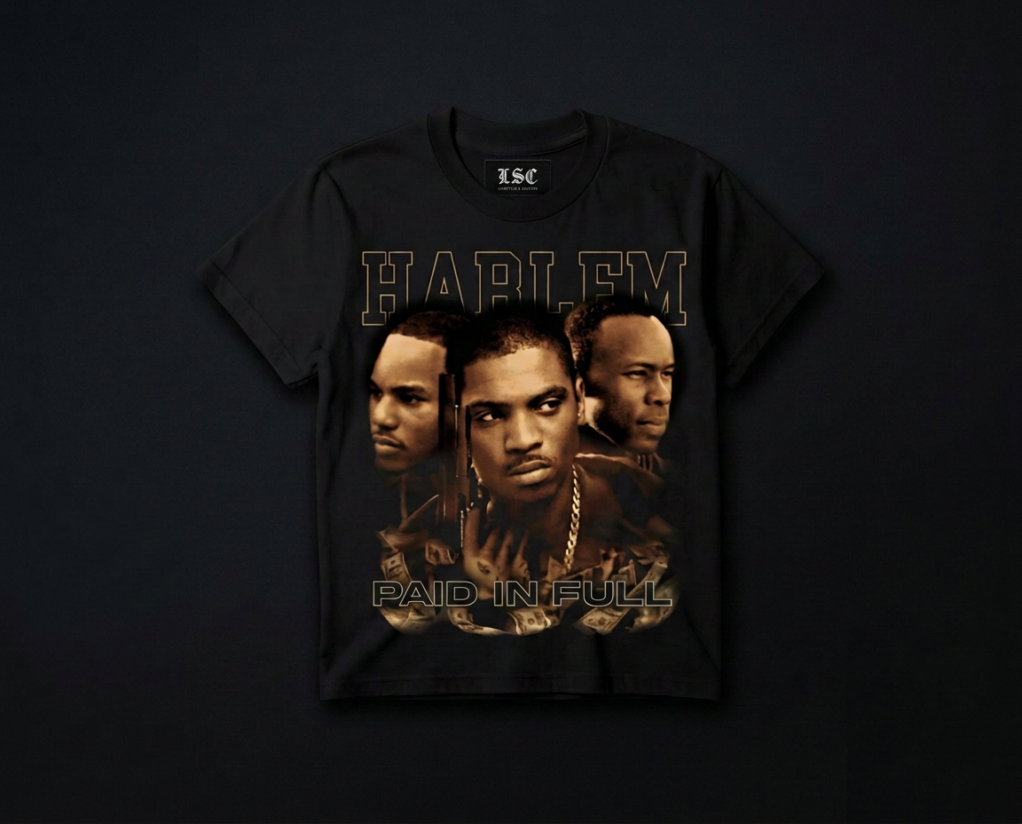 Harlem Paid In Full Graphic Tee / Black