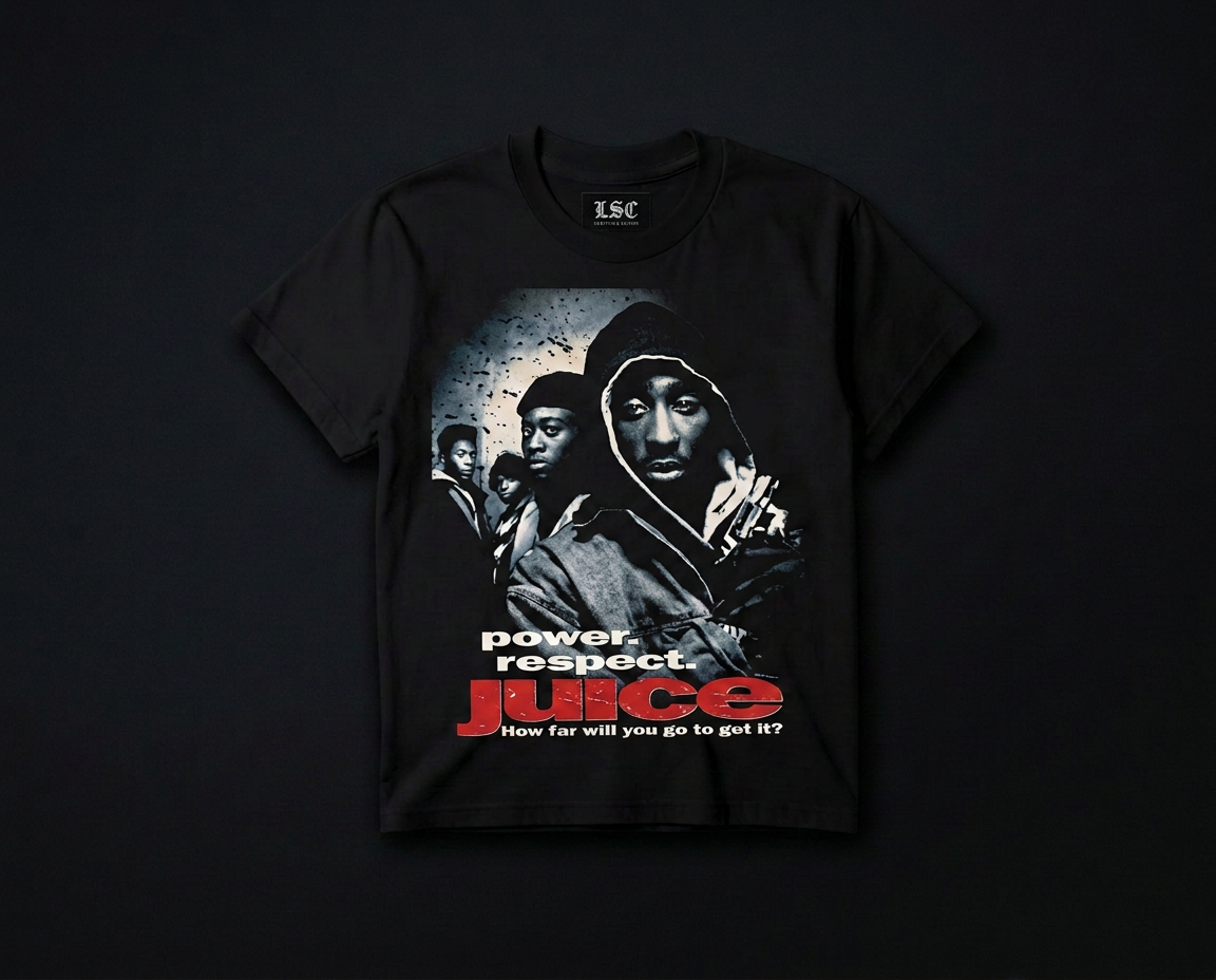 Juice Power Respect Graphic Tee / Black