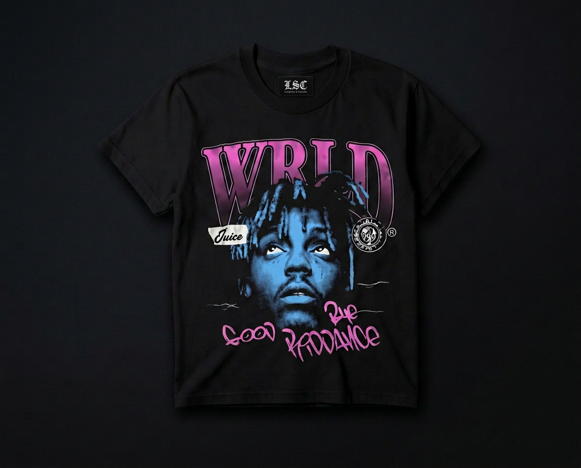 Juice Wrld Graphic Tee / Black