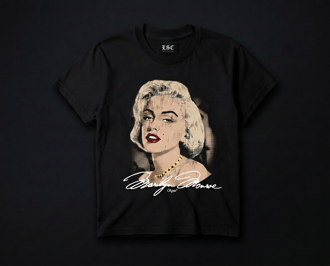 Marilyn Monroe Portrait Graphic Tee / Black