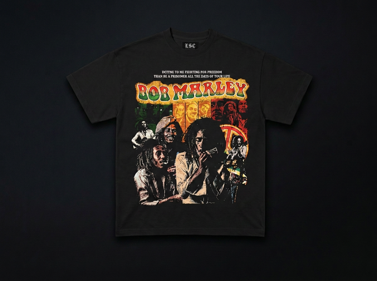 Bob Marley Freedom Graphic Tee / Black