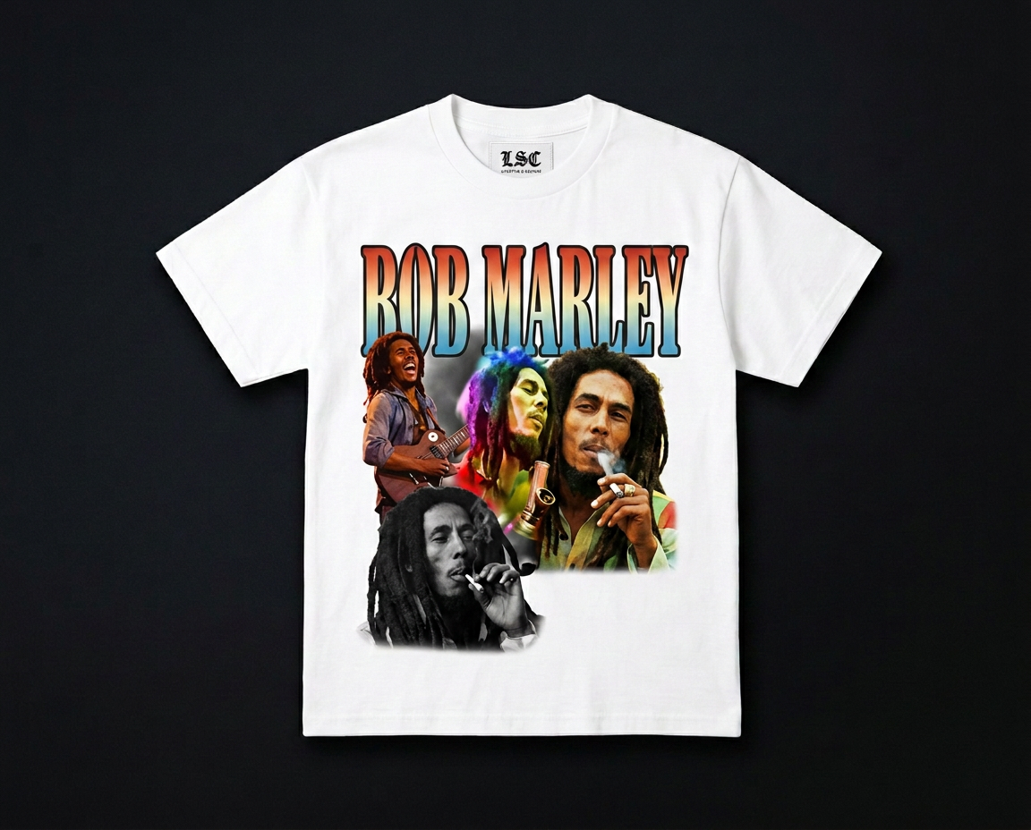 Bob Marley Graphic Tee / White