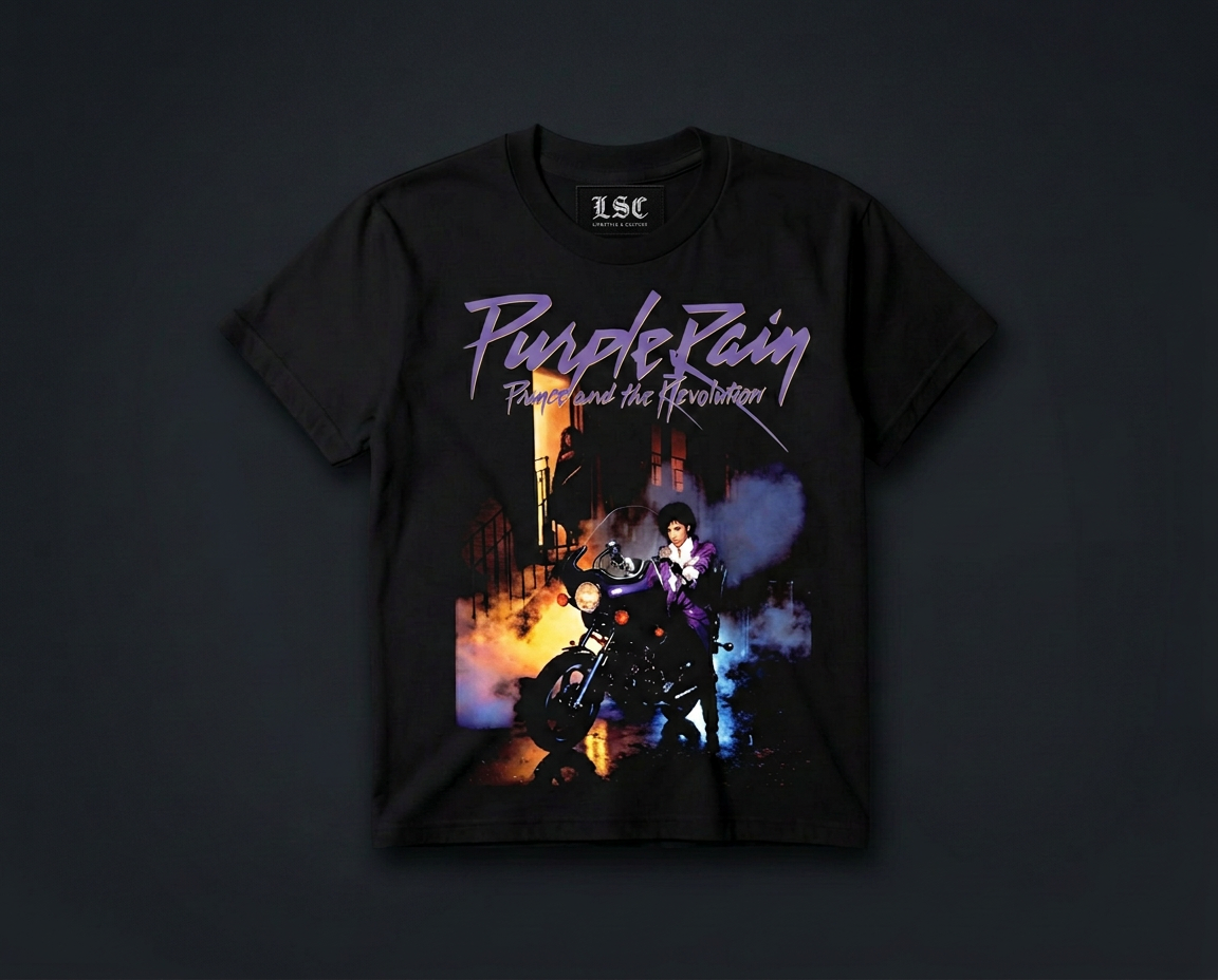 Purple Rain Graphic Tee / Black