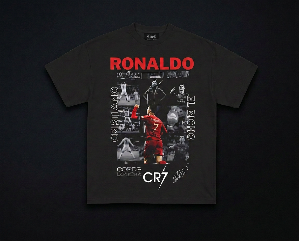 Ronaldo CR7 Graphic Tee / Black