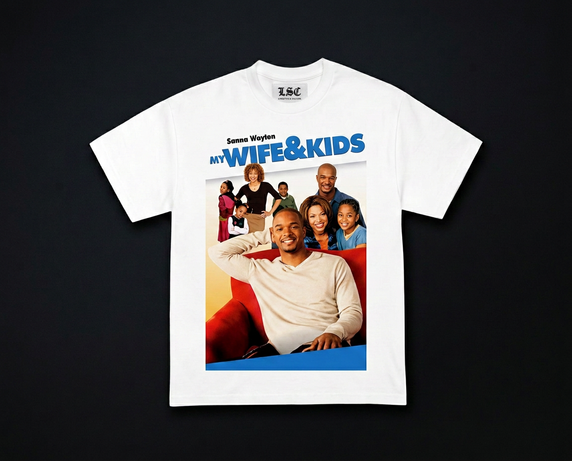 My Wife & Kids Graphic Tee / White