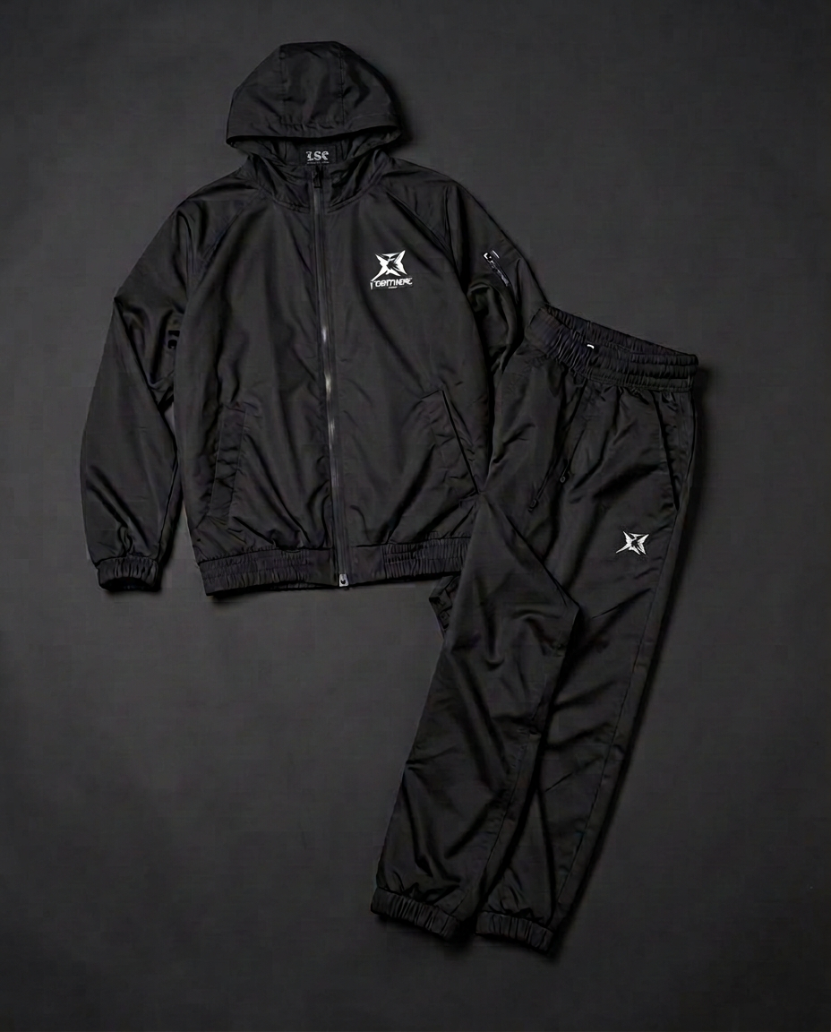 Nightshift Nylon Tracksuit / Black
