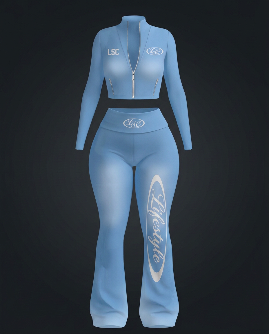 LSC Women's Fitted Tracksuit / Baby Blue